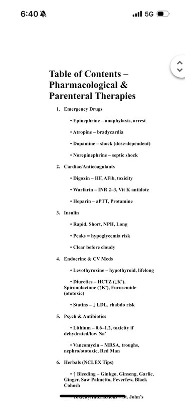 NCLEX Study notes Notes: Essential Nursing Topics for NCLEX Success