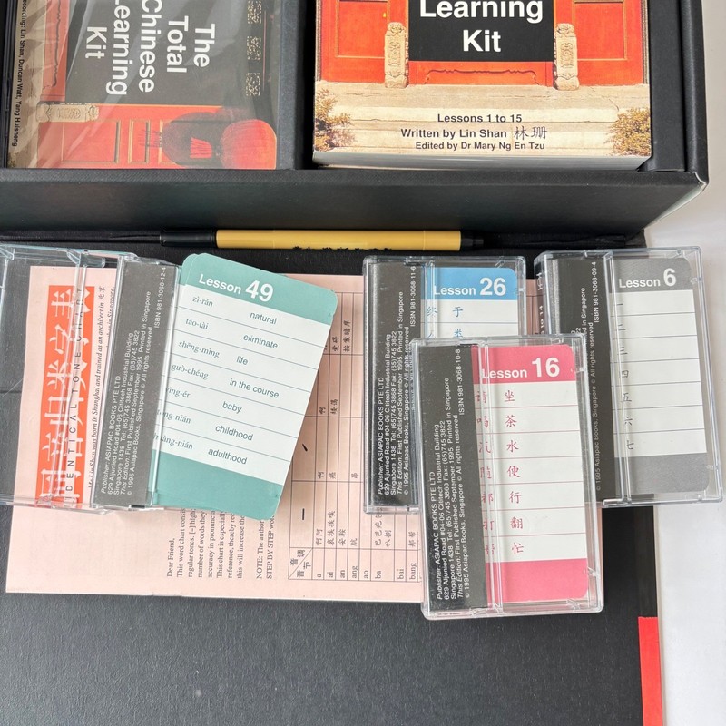 The Total Chinese Learning Kit by Lin Shan CDs Cards Characters Excellent gallery