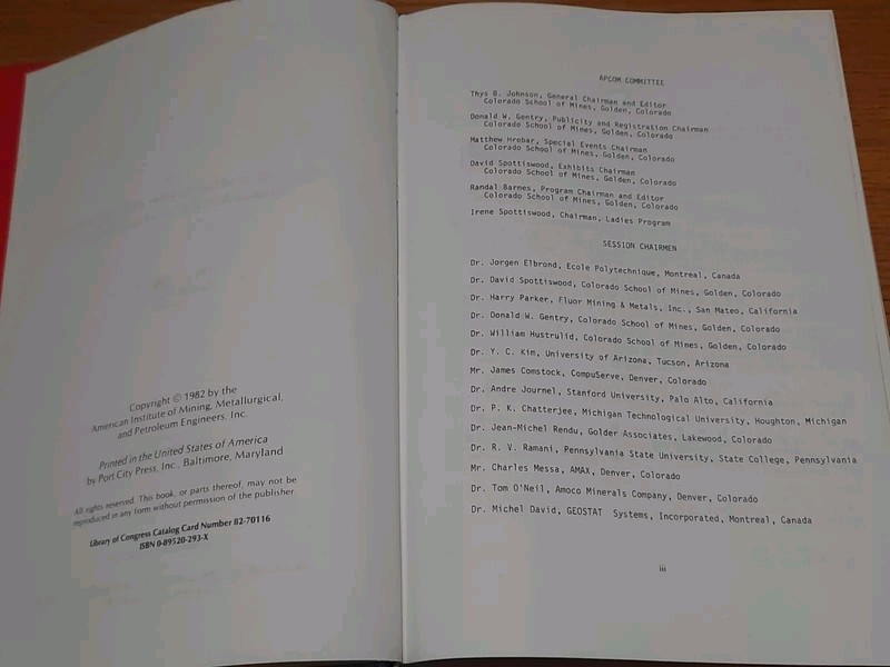 17th Application of Computers Operations Research in the Mineral Industry APCOM gallery
