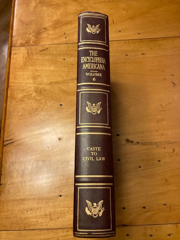 Encyclopedia Americana, 1954 Volume 6, Caste To Civil Law