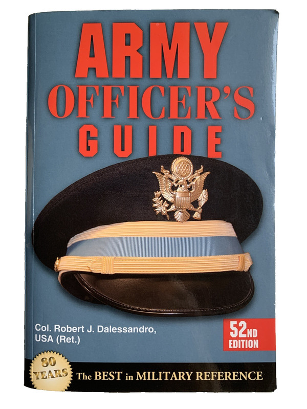 Army Officer’s Guide By Dalessandro, Robert J. 52nd Ed 2013 Military Reference