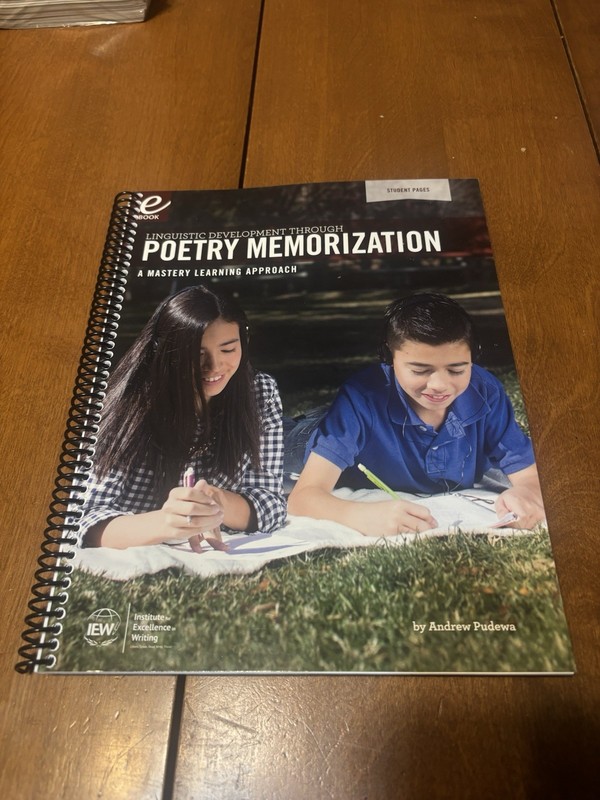IEW Linguistic Development Through Poetry Memorization Student Book Pages 2nd Ed