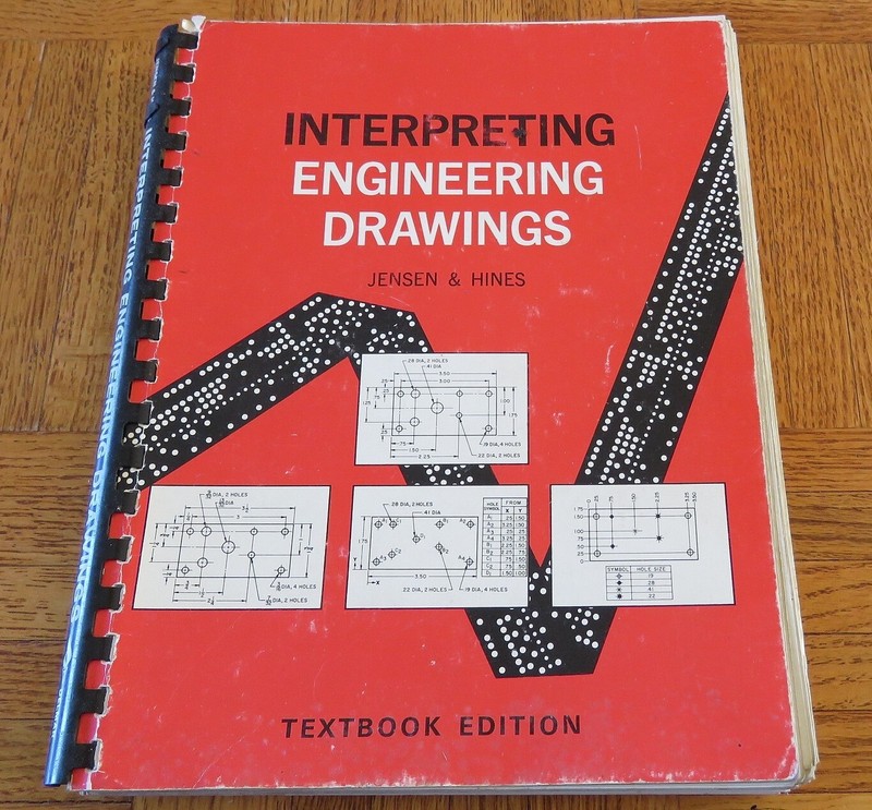 Interpreting Engineering drawings textbook Jensen and Hines vtg 1971 DELMAR PUBL