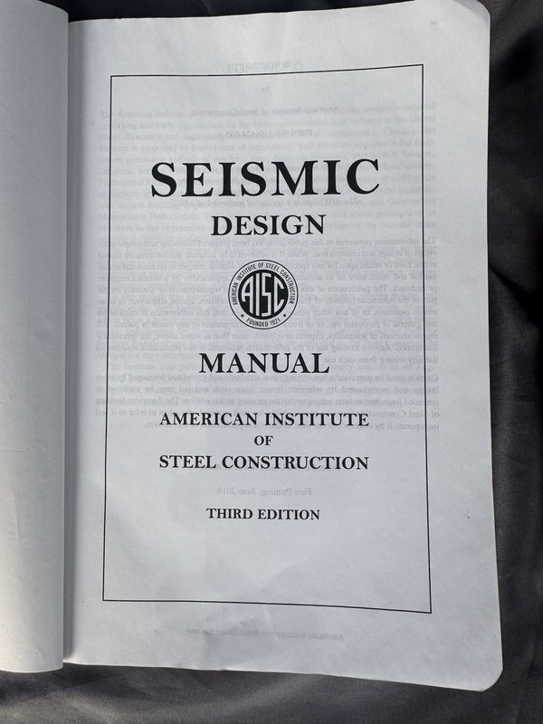 Seismic Design Manual Third Edition AISC Softcover American Institute gallery