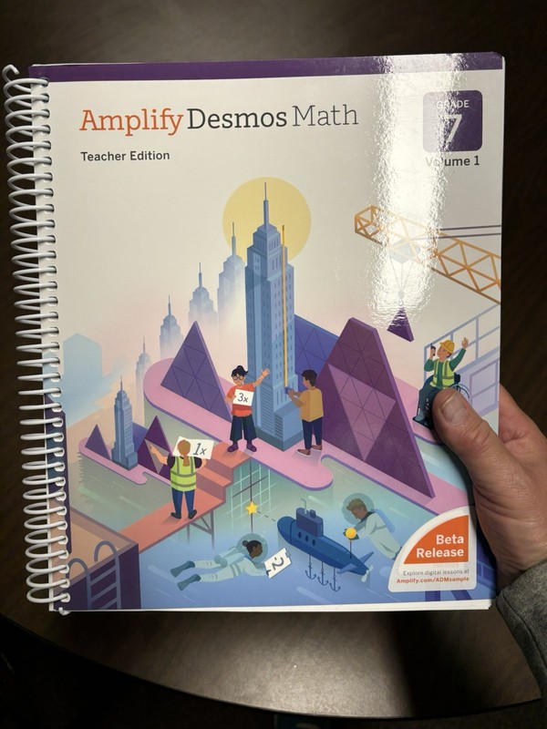 Teacher Edition of the Amplify Desmos Math curriculum for Grade 7 Volume 1