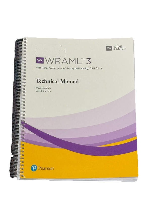 WRAML3 - Wide Range Assessment Of Memory And Learning | Third Edition- Test Kit gallery