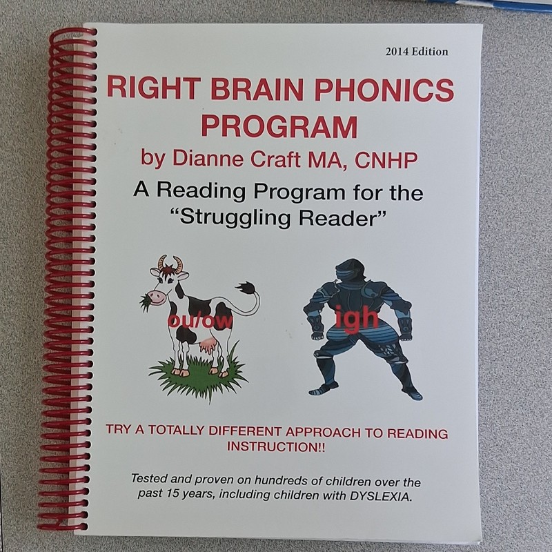 Dianne Craft Right Brain Phonics Program 2014 Edition Spiral-Bound Textbook