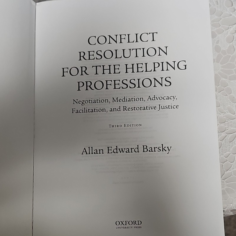 Oxford University Press Conflict Resolution Third Edition Barsky Paperback gallery