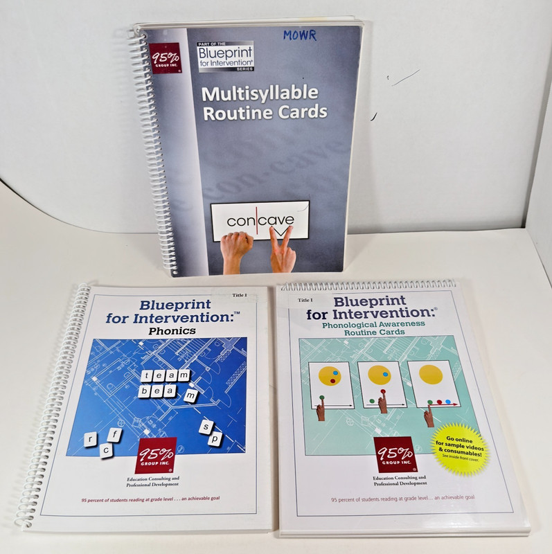 Blueprint for Intervention Series: Routine Cards, Phonics, 2010 95% Group Bundle