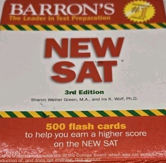 Barron’s NEW SAT Flash Cards 3rd Edition – 100 VOCAB CARDS ONLY – NO BOX