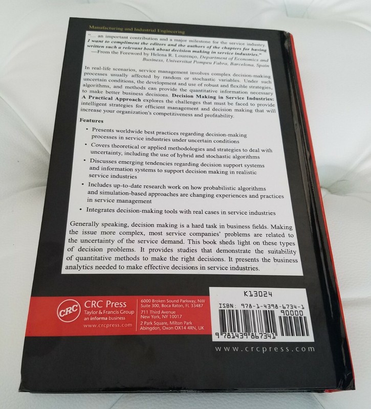 Decision Making in Service Industries A Practical Approach by Faulin 2012 NEW HC gallery