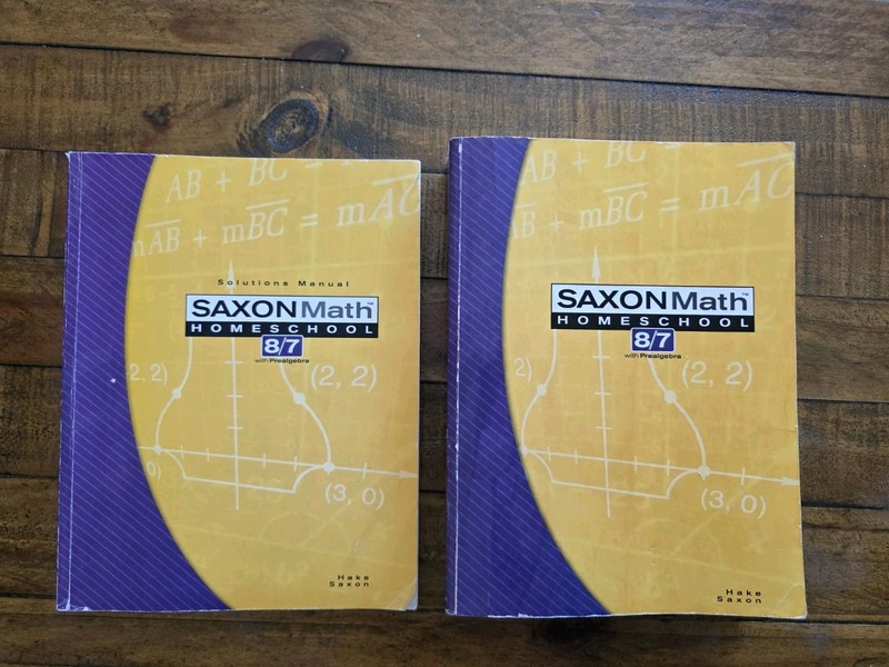 Saxon Math Homeschool 8/7 Prealgebra Textbook And Solutions Manual