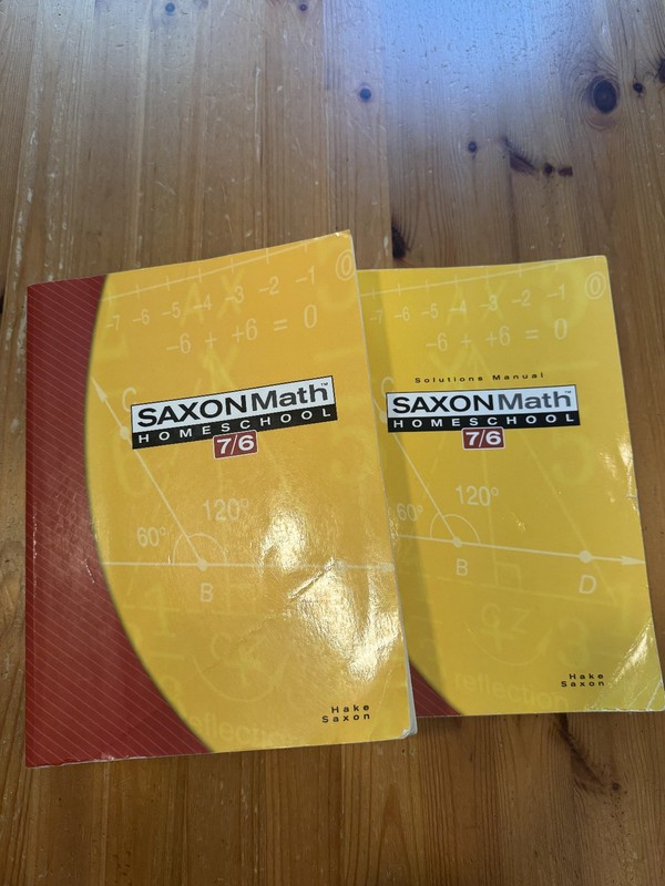 Saxon Math 7/6 Homeschool Text and Solutions Manual, 4th edition