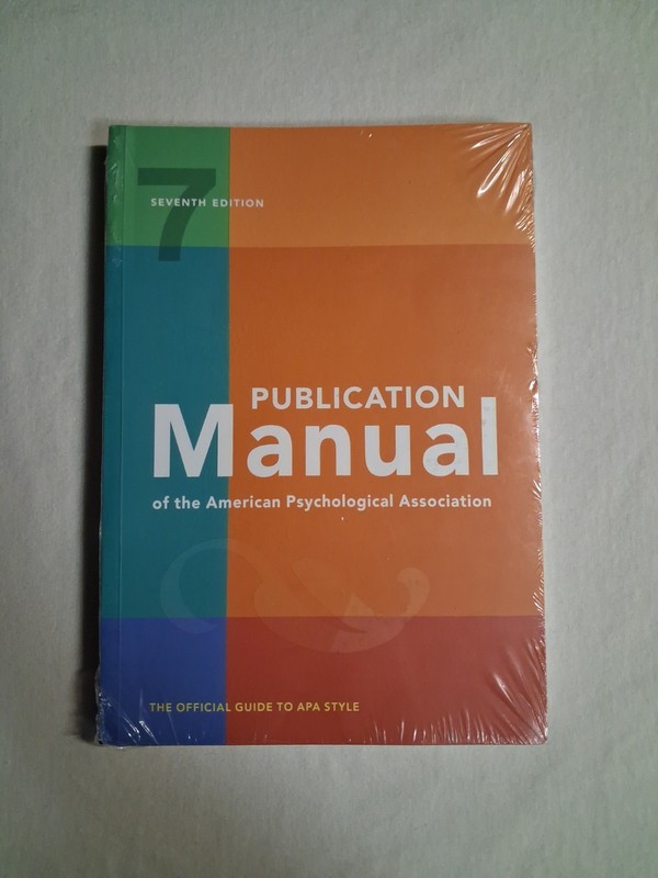 Publication Manual of the American Psychological Association 7th Edition – New