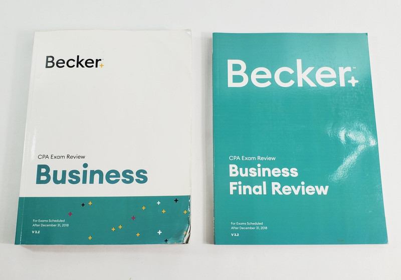 Becker CPA Exam Review V 3.2 Business Textbook and Final Review Set PB 2018