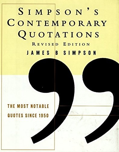 Simpson’s Contemporary Quotations: …, Simpson, James