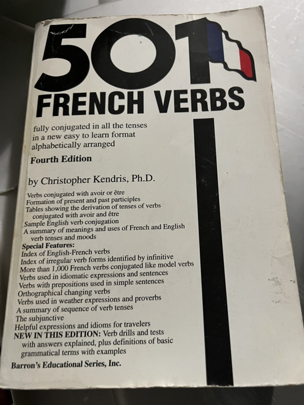 Barron’s Educational Ser.: 501 French Verbs by Christopher Kendris (1996, Trade
