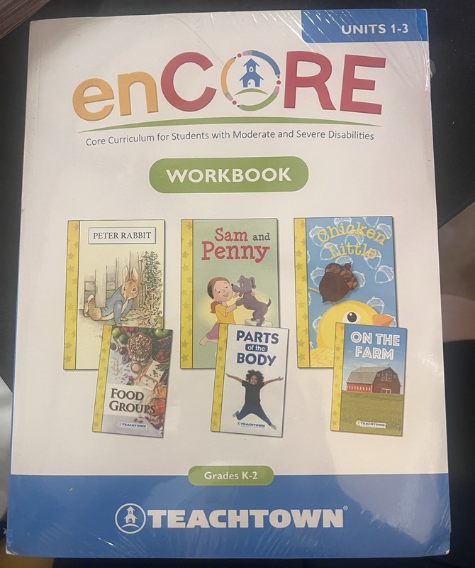 Encore TeachTown, Workbook , Grades K-2, Units 1-3.