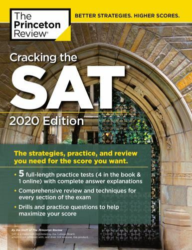 Cracking the SAT with 5 Practice Tests, 2020 E- 9780525568087, Review, paperback
