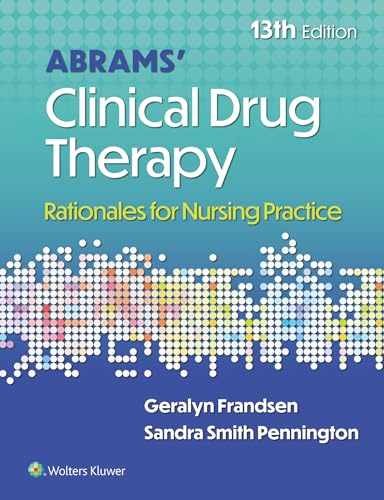 Abrams’ Clinical Drug Therapy: – Paperback, by Frandsen EdD RN – Acceptable q