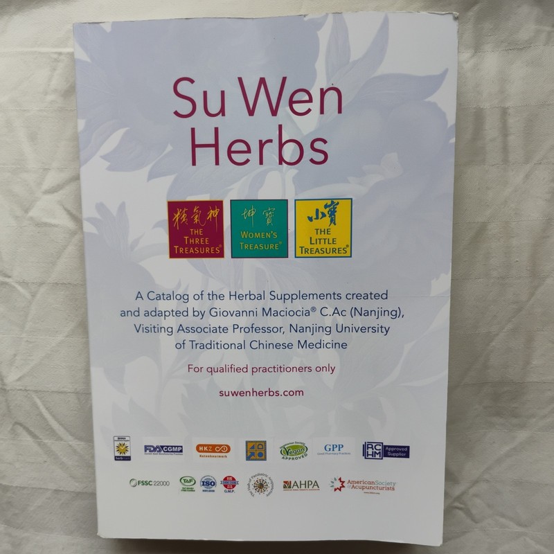 SU WEN HERBS-2024 BOOK-HERBAL SUPPLEMENTS ANCIENT TRADITIONAL CHINESE MEDICINE