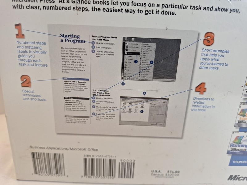 Microsoft Office 2000 At A Glance Library Visual Reference PC Computer IT Press gallery