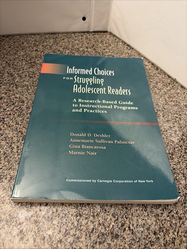 Informed Choices for Struggling Adolescent Readers, by Deshler et al (2007)