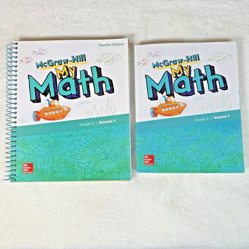 McGraw-Hill My Math Grade 2 Vol 1 Teacher Edition + Student Workbook Set