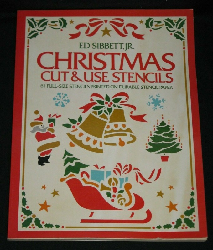 Vintage 1970s Traditional Christmas Cut & Use Stencils Book By Ed Sibbett Jr.