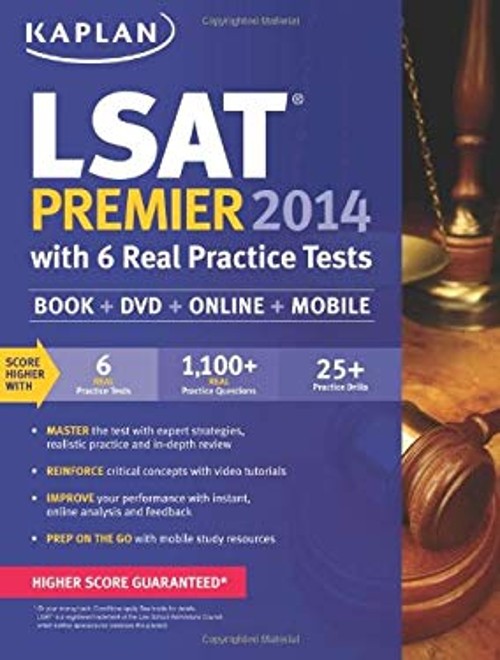 Kaplan LSAT Premier 2014 with 6 Real Practice Tests Paperback Kap