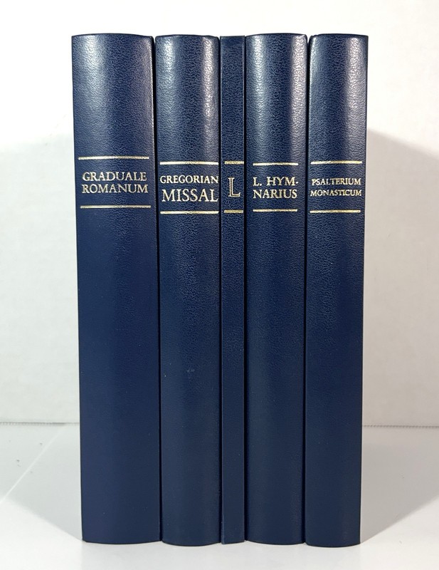 Set of 5 Abbaye Saint-Pierre de Solesmes Hymns + Missals 1990s Hardcovers