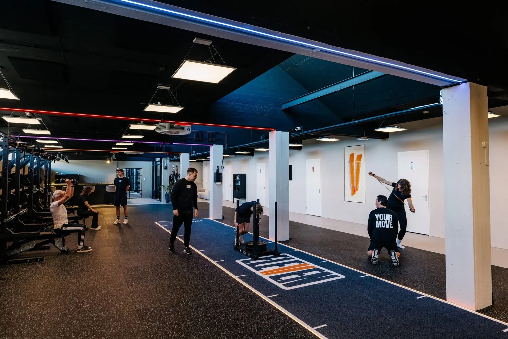 De trainingsvloer van ELEVEN