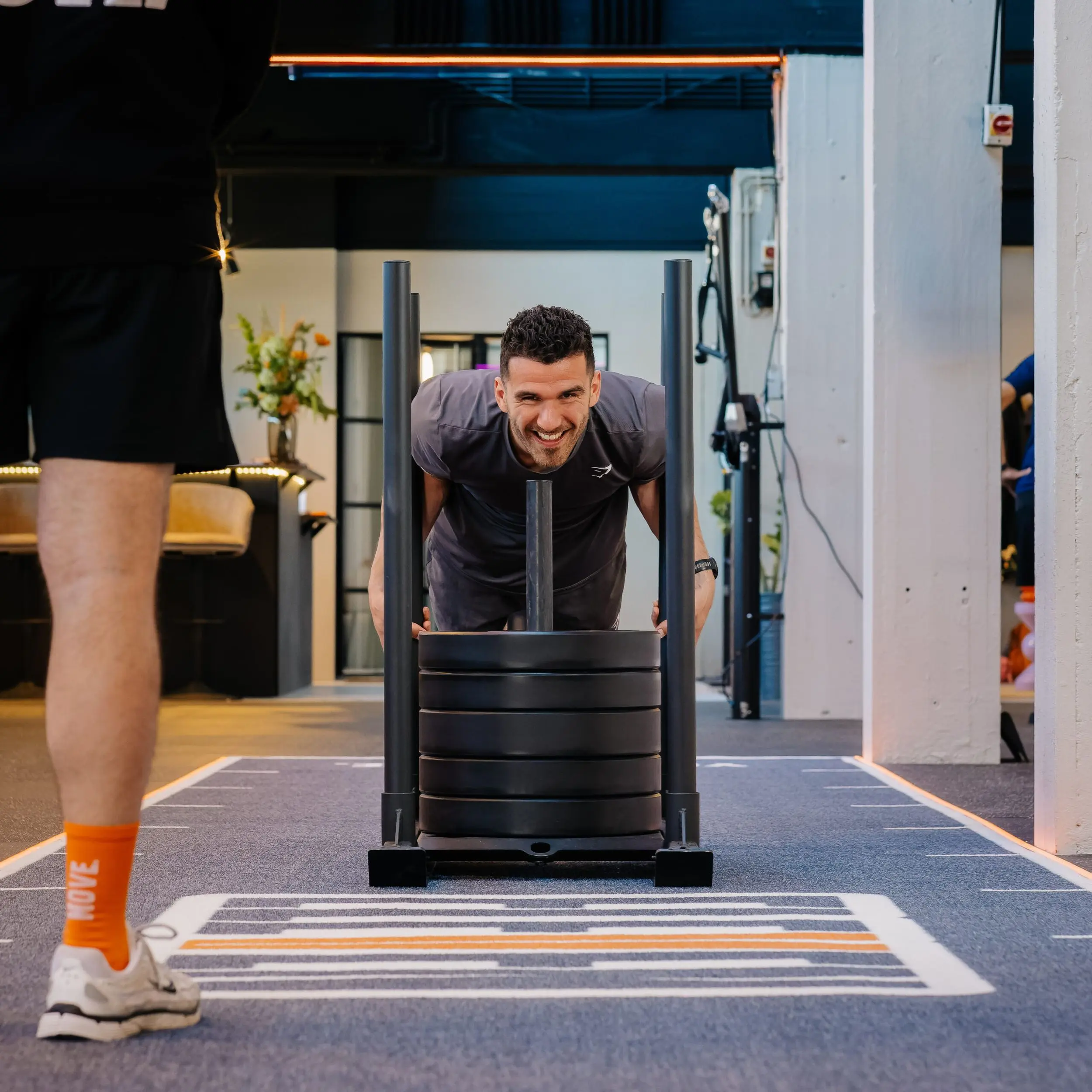 Training met de sled onder begeleiding