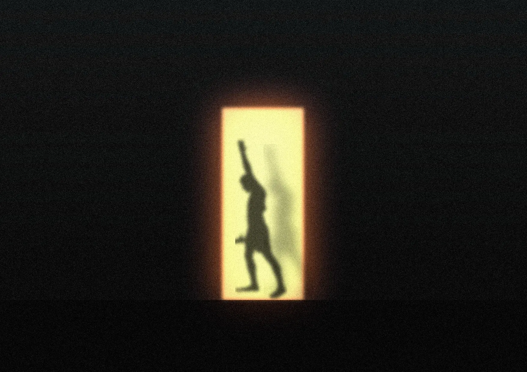Silhouet van een sporter met een arm omhoog in een verlicht kozijn, achtergrond bij de aanvraag voor ELEVEN PERFORMANCE van Mitch Schaefers